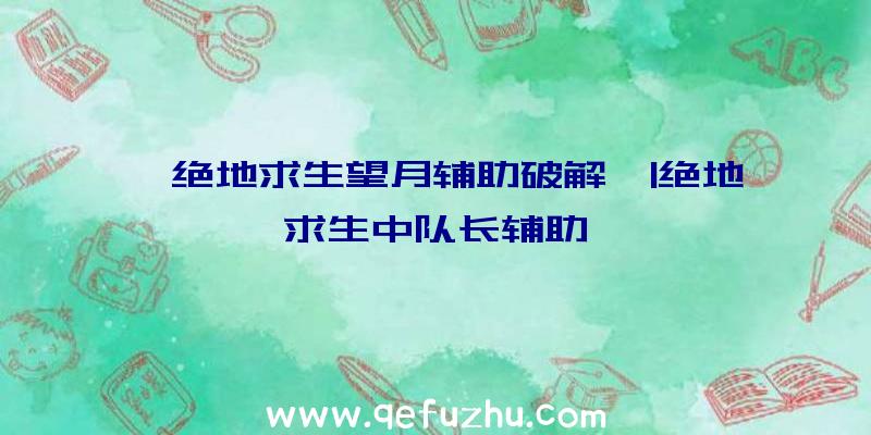 「绝地求生望月辅助破解」|绝地求生中队长辅助